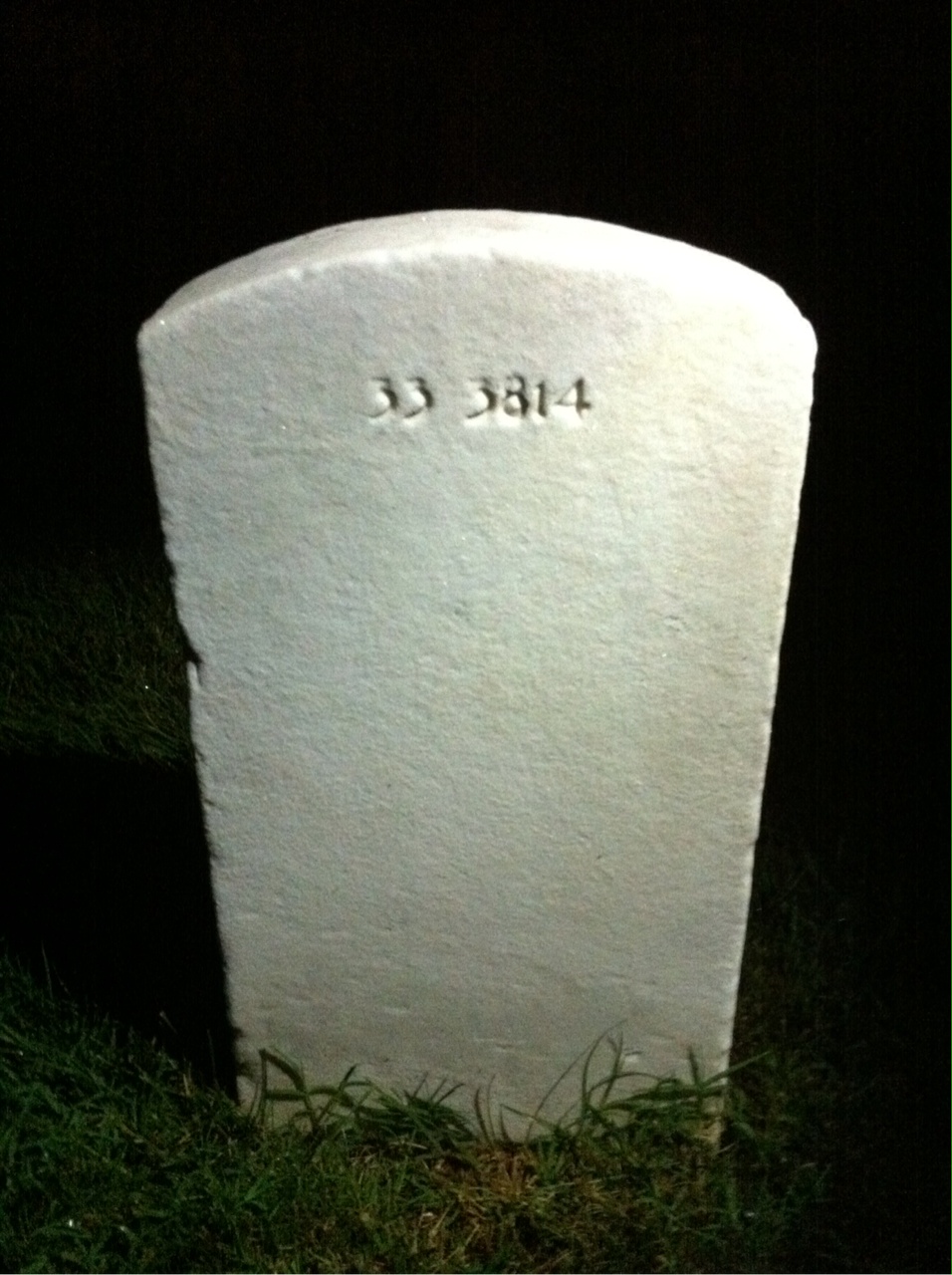 Back of headstone — William B Smith