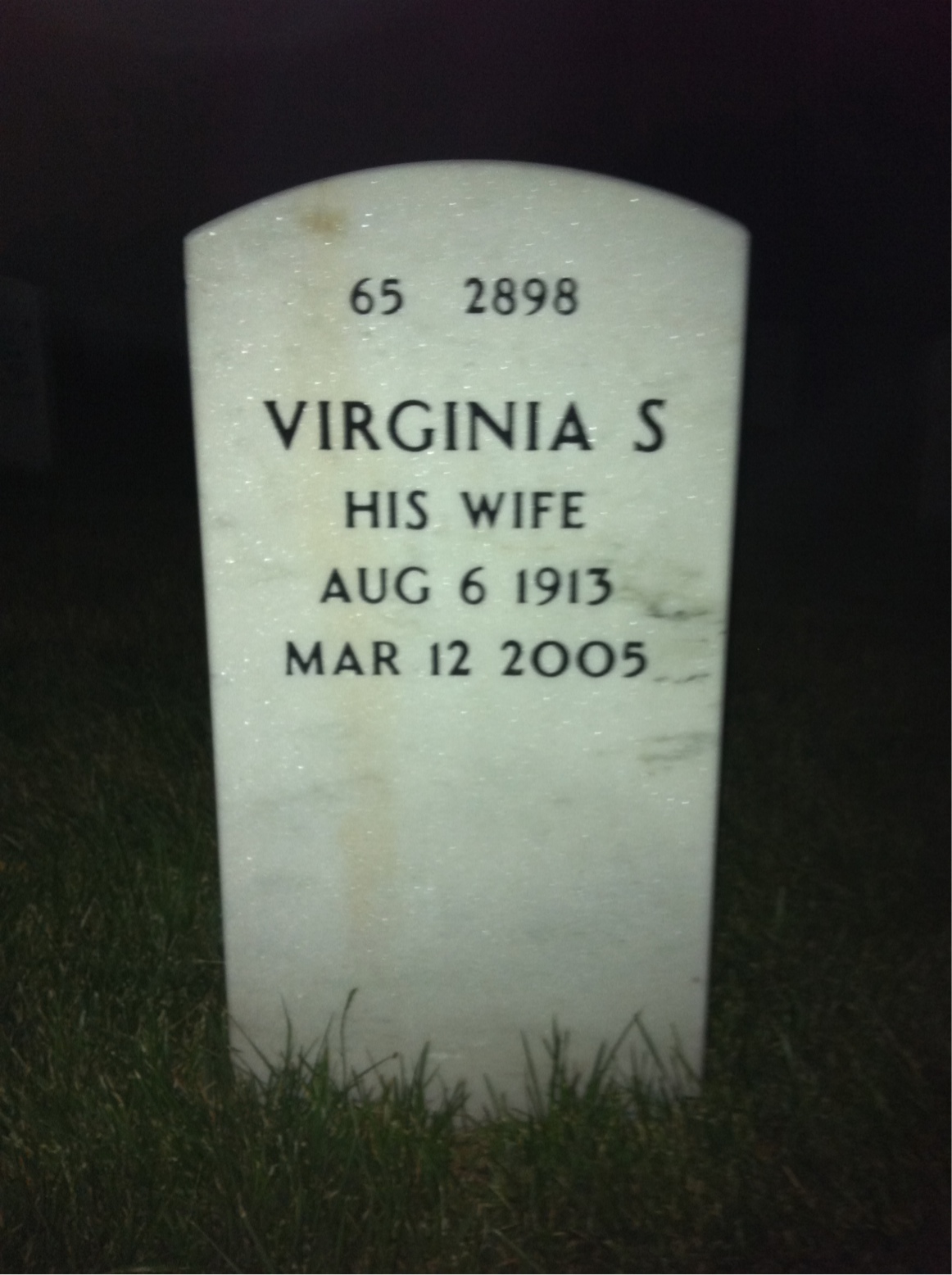 Back of headstone — Cleo Morrison
