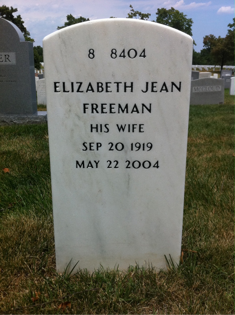 Back of headstone — Kermit Price