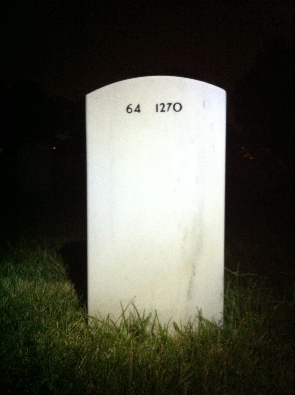 Back of headstone — Charles Ross