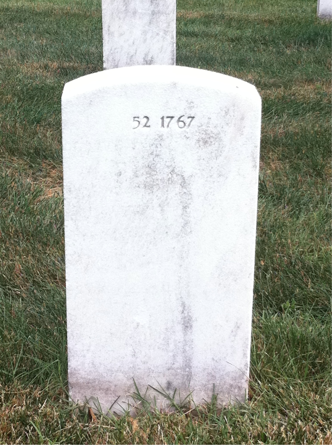 Back of headstone — Robert Mitchell