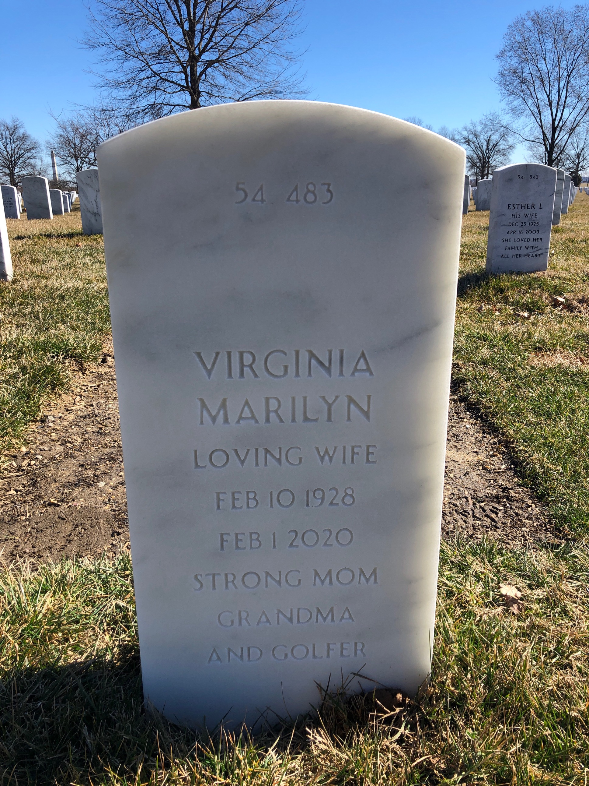 Back of headstone — Frederick Munker