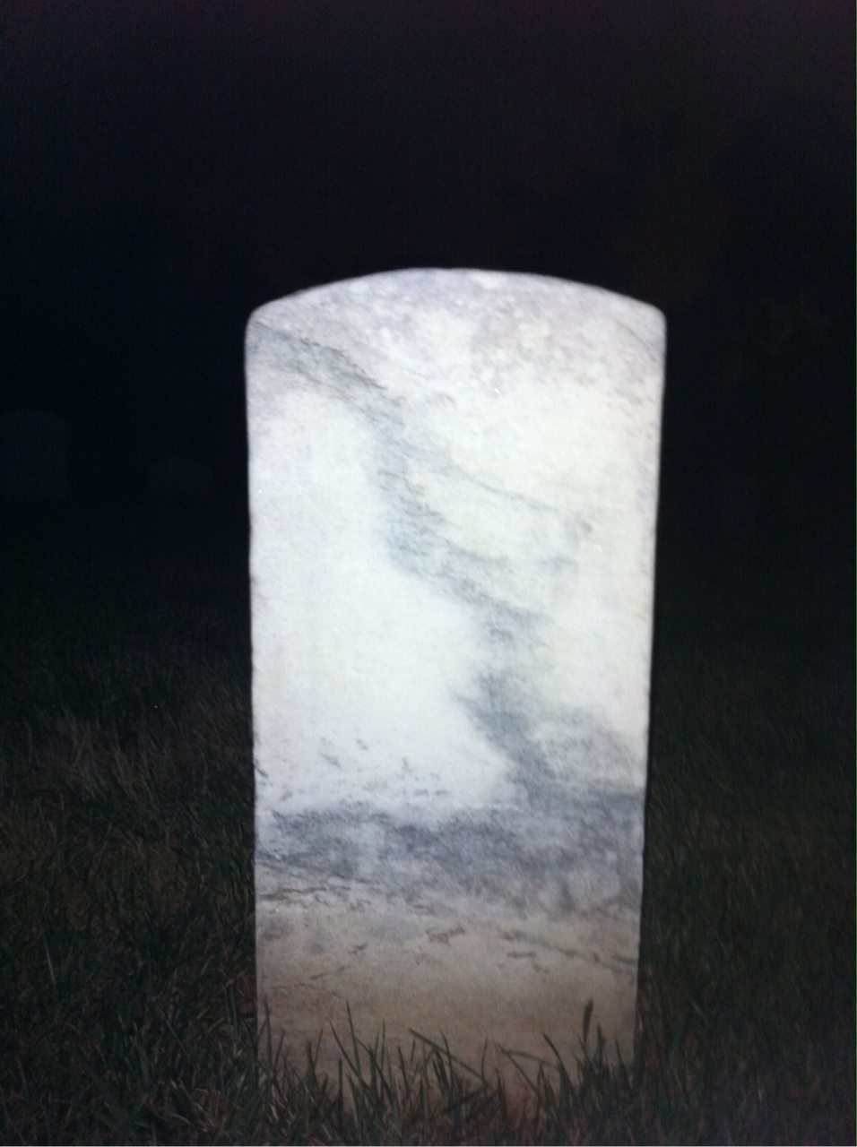 Back of headstone — David Morris
