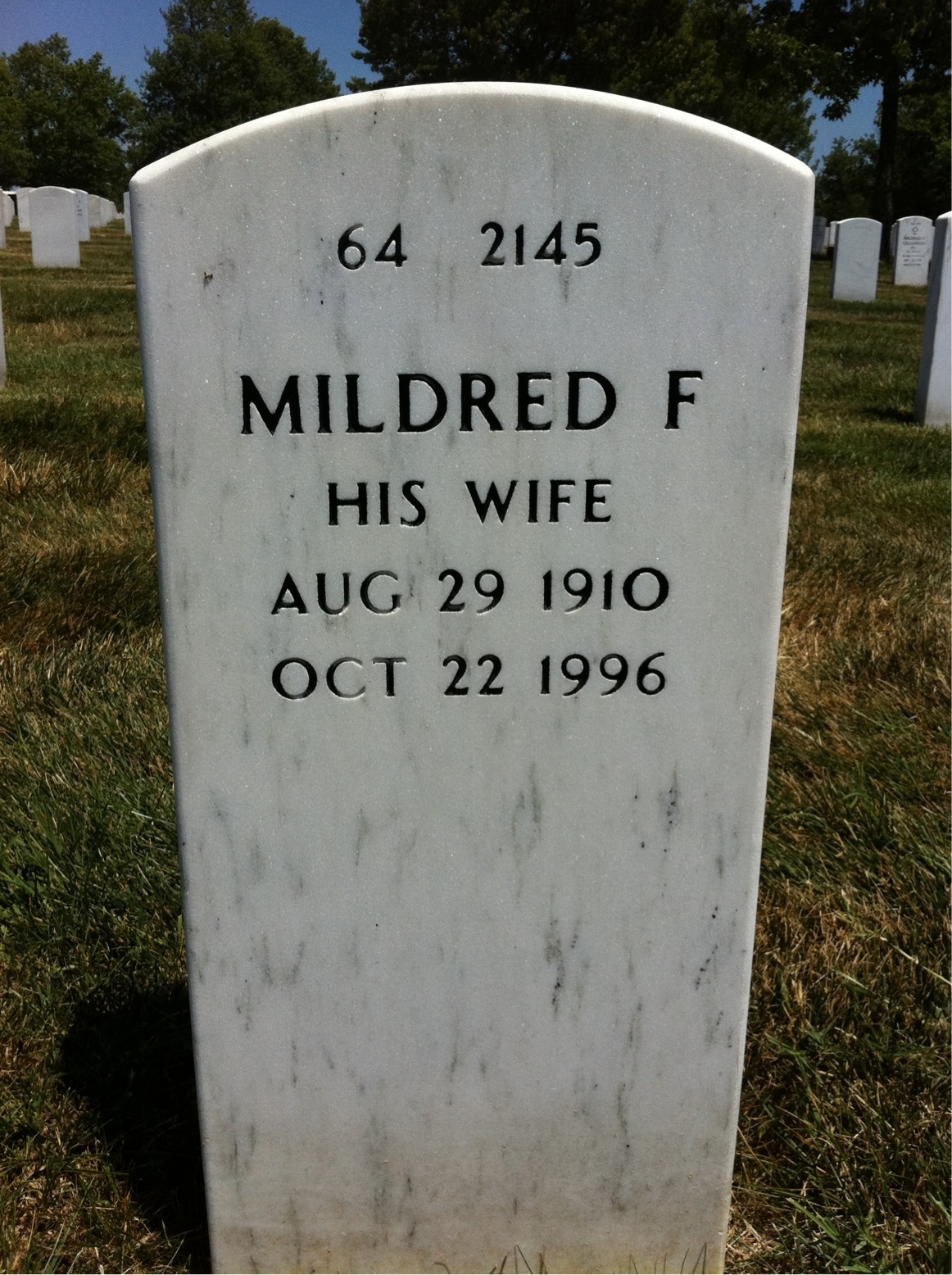 Back of headstone — Ruben Cicone