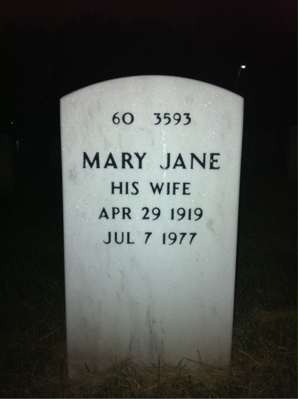 Back of headstone — Matthew Mckeever
