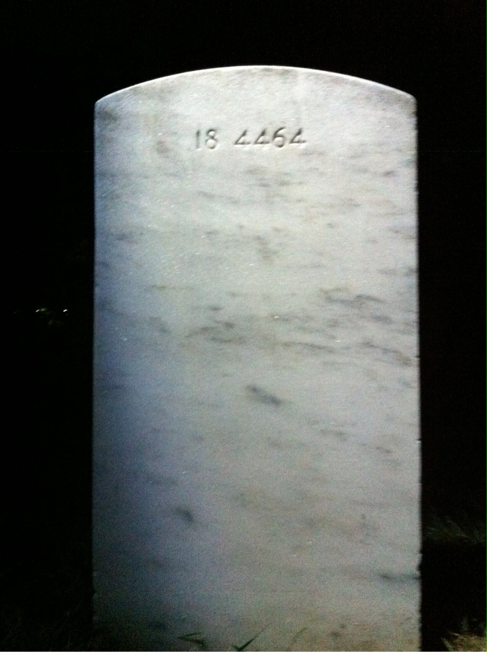 Back of headstone — Richard Baugh