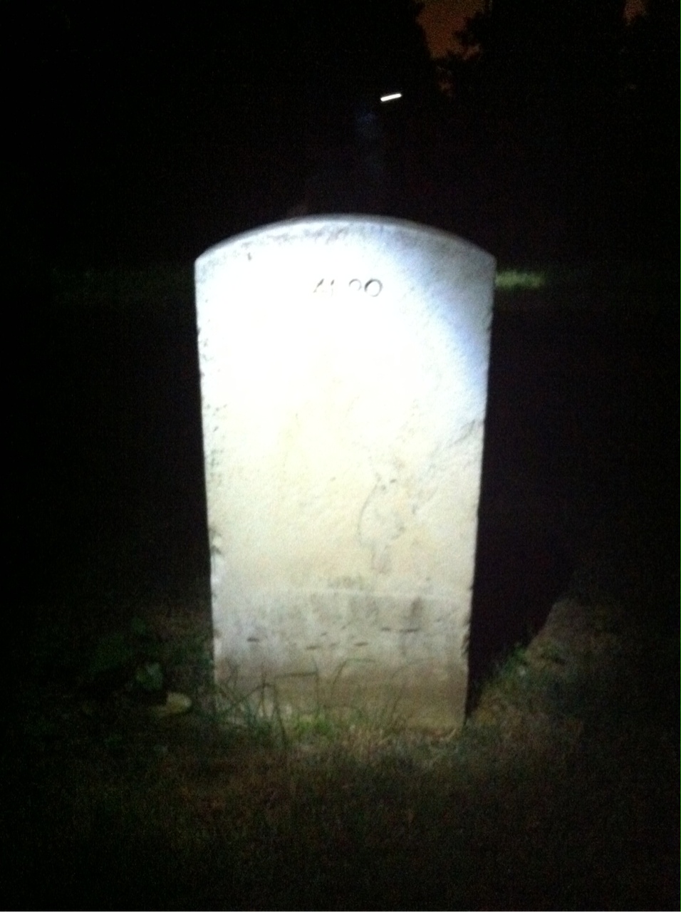 Back of headstone — Mike Bandula