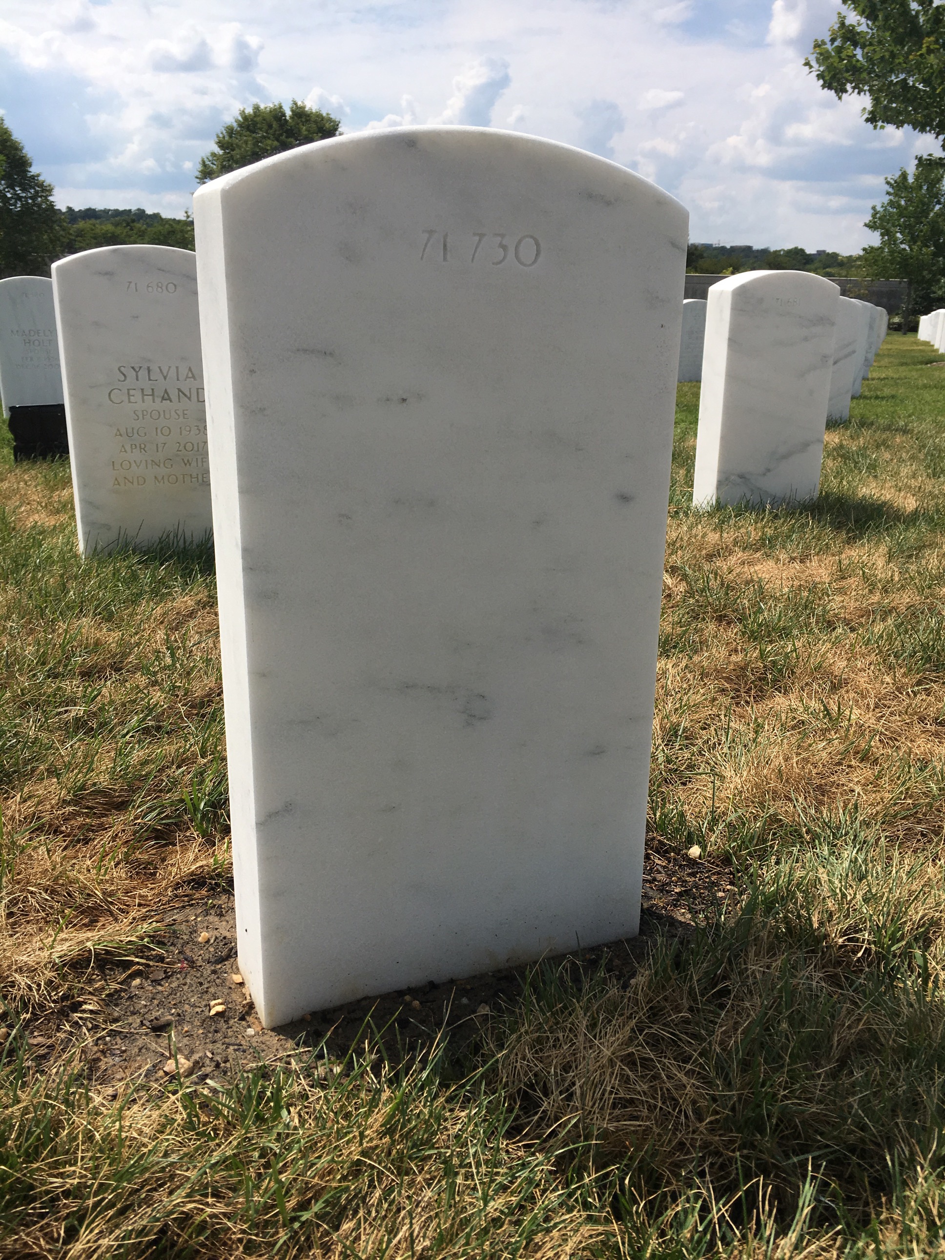 Back of headstone — William A Meisenheimer