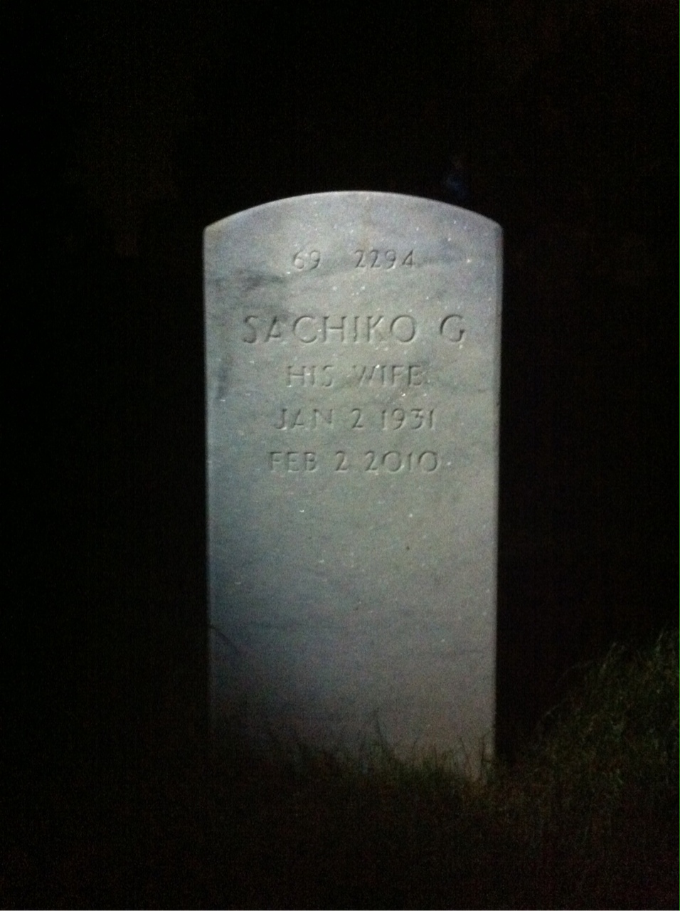 Back of headstone — Robert Cunningham