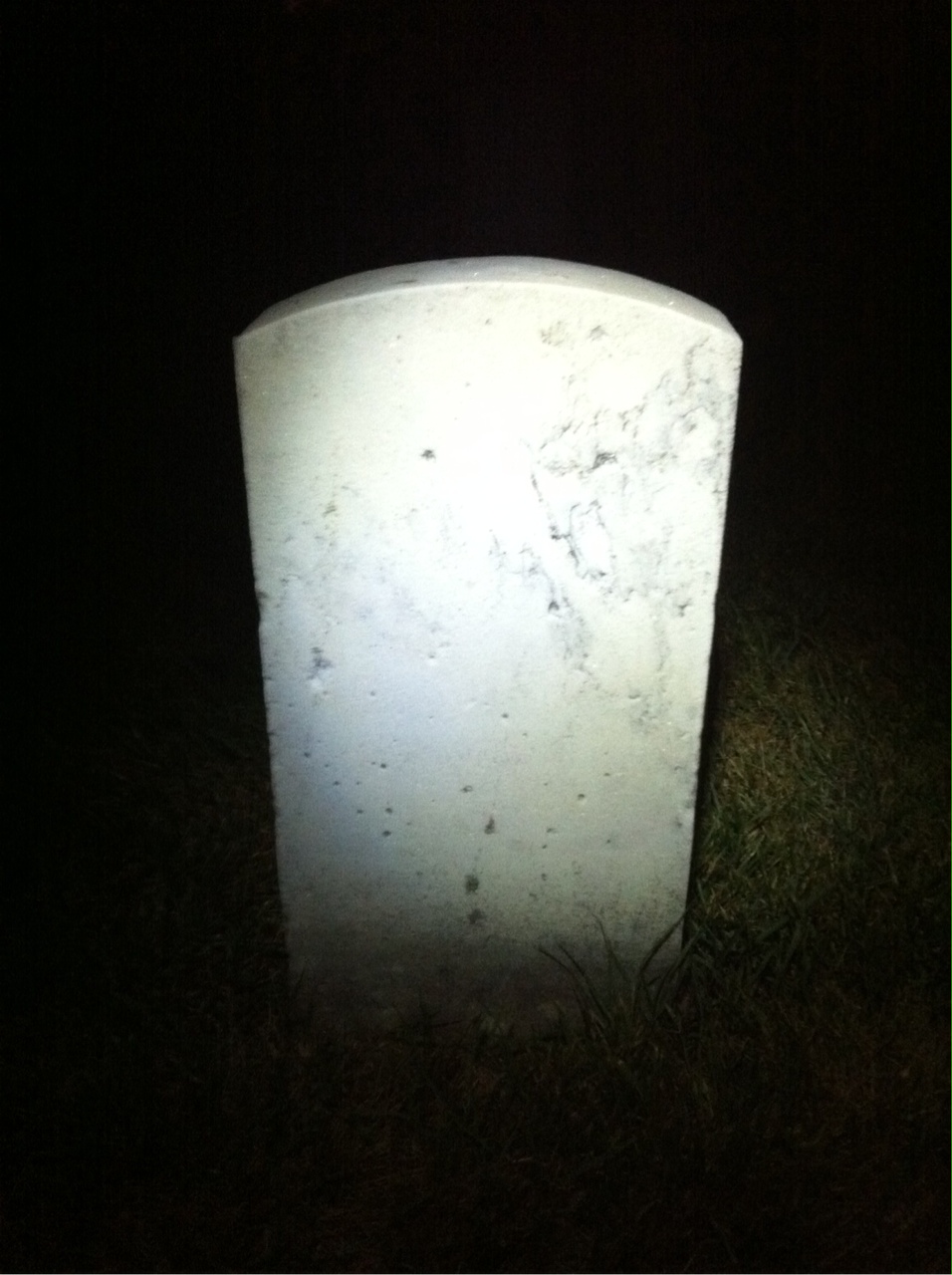 Back of headstone — John Milstead