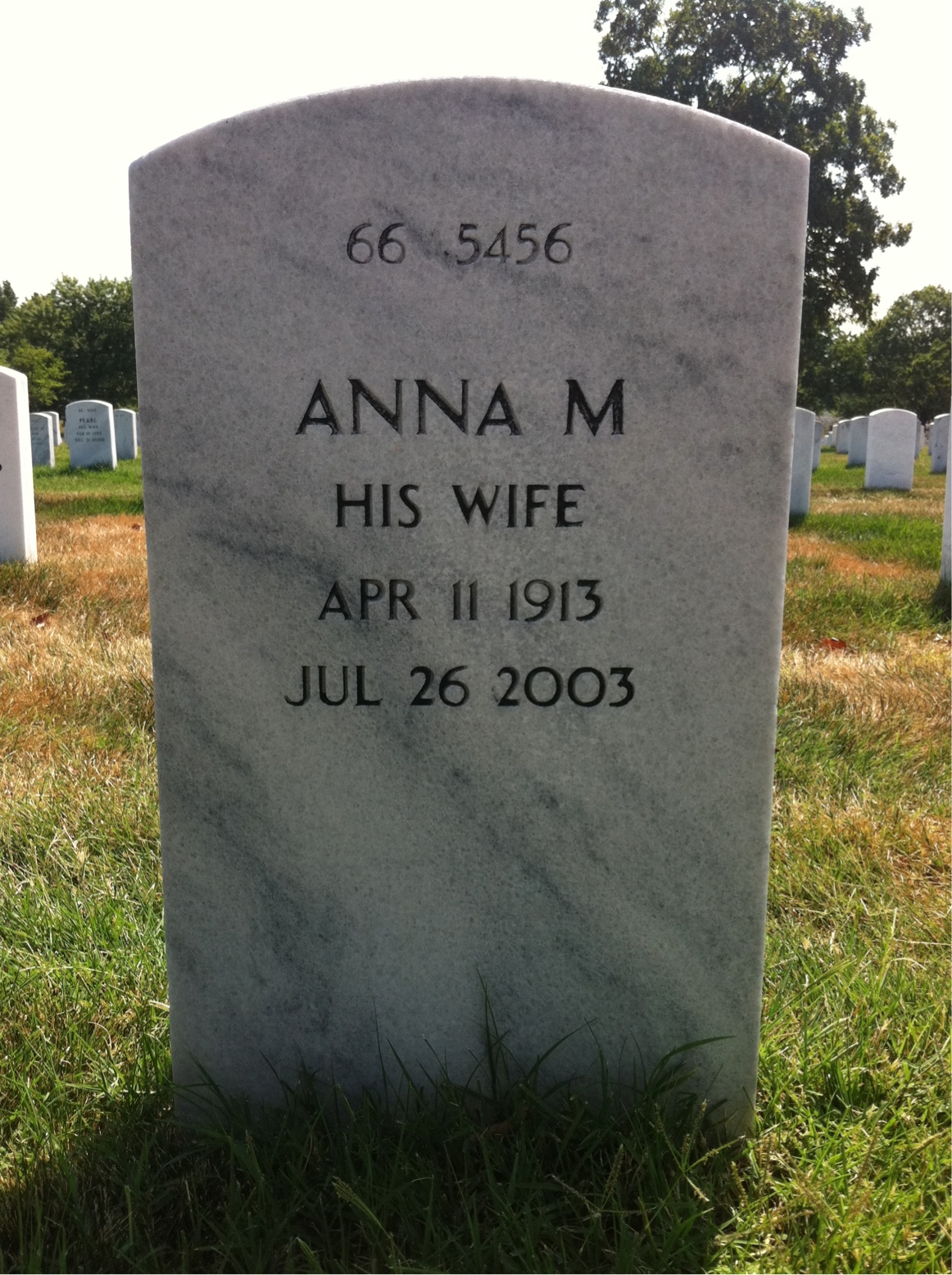 Back of headstone — Jack White