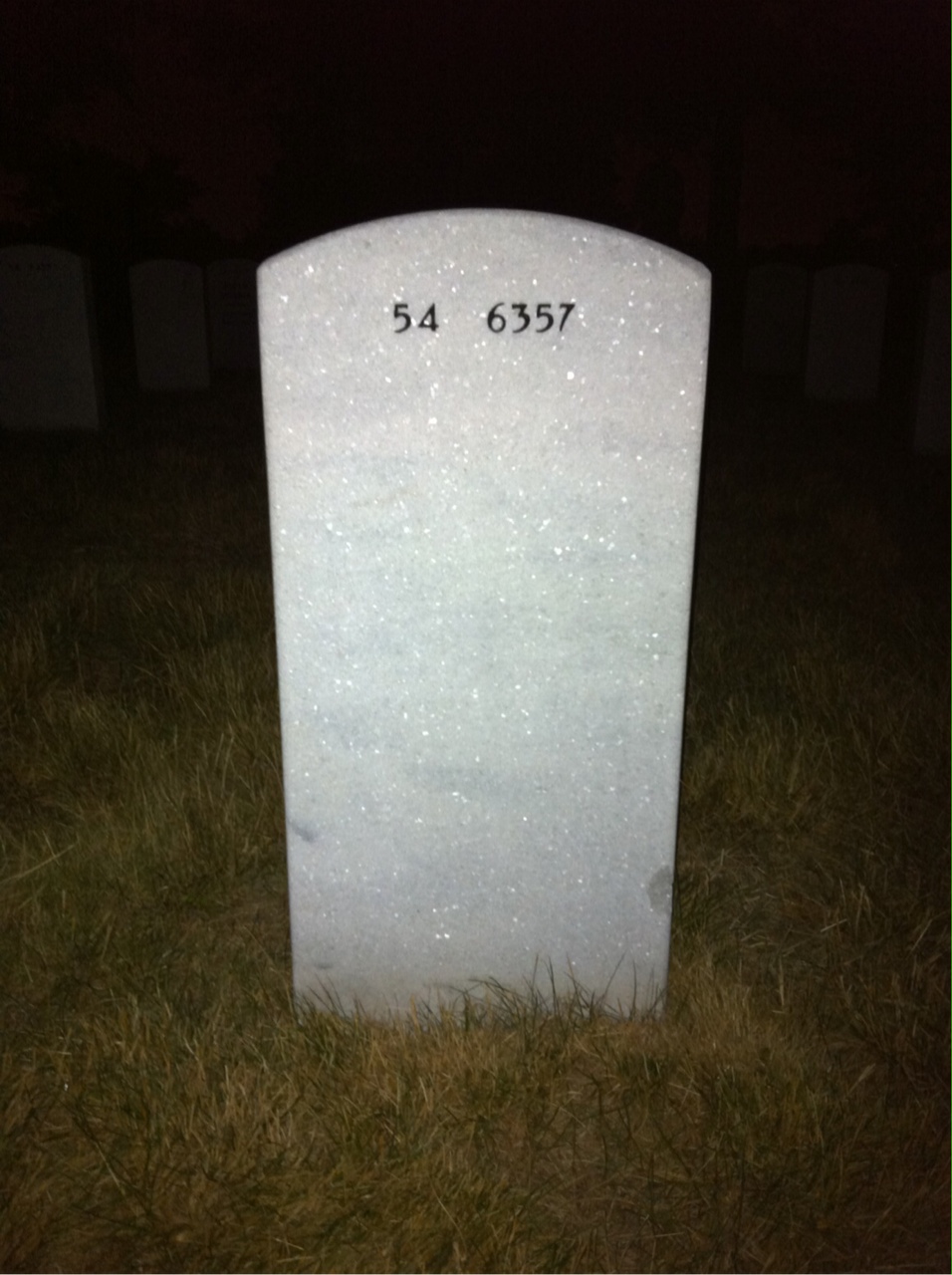 Back of headstone — Russell Moran