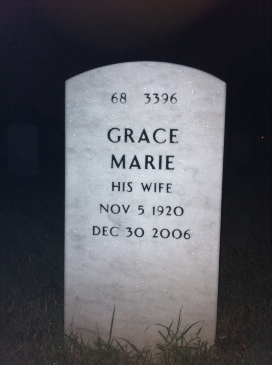 Back of headstone — George Fuderer