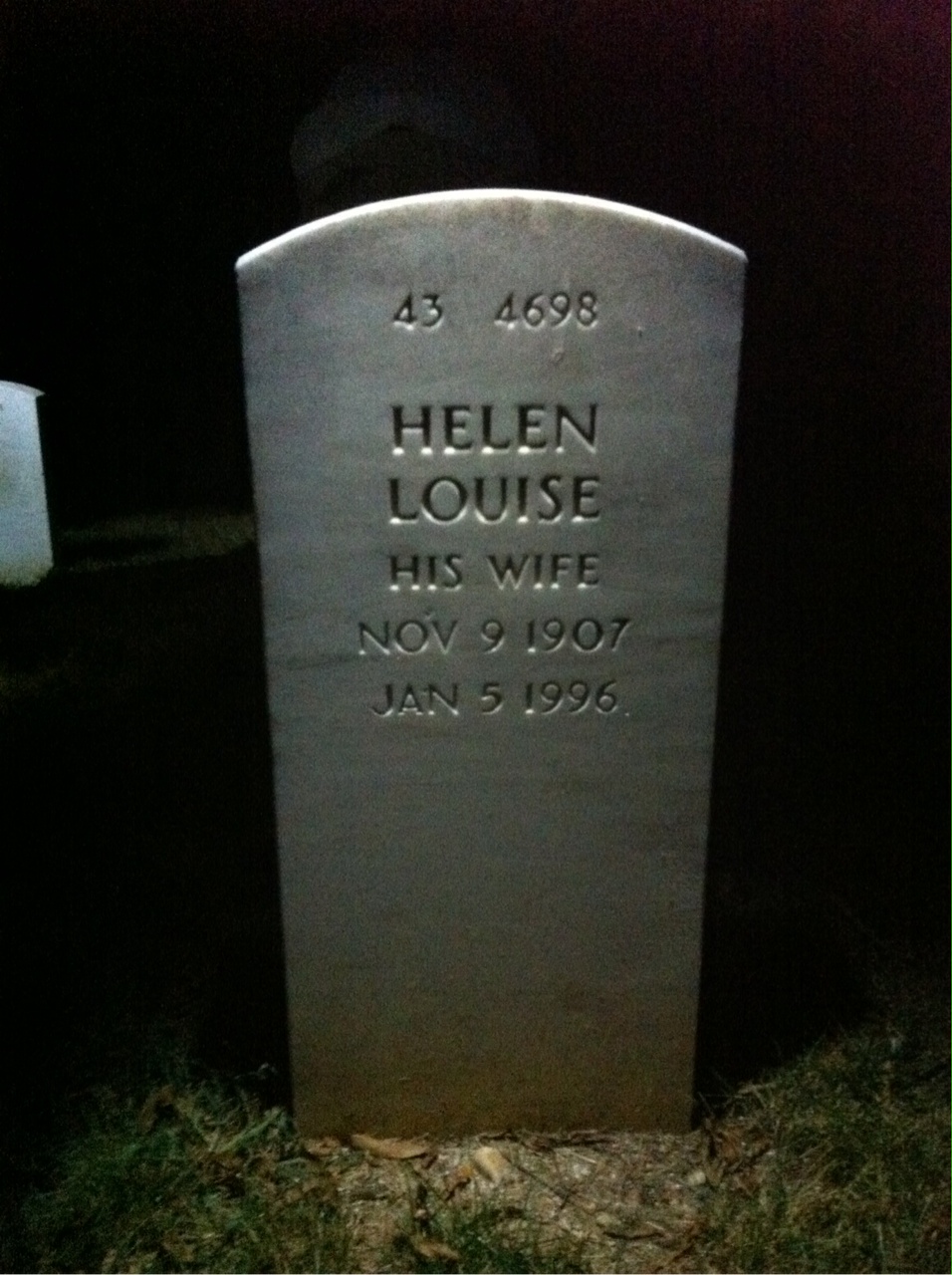 Back of headstone — Robert Murphy