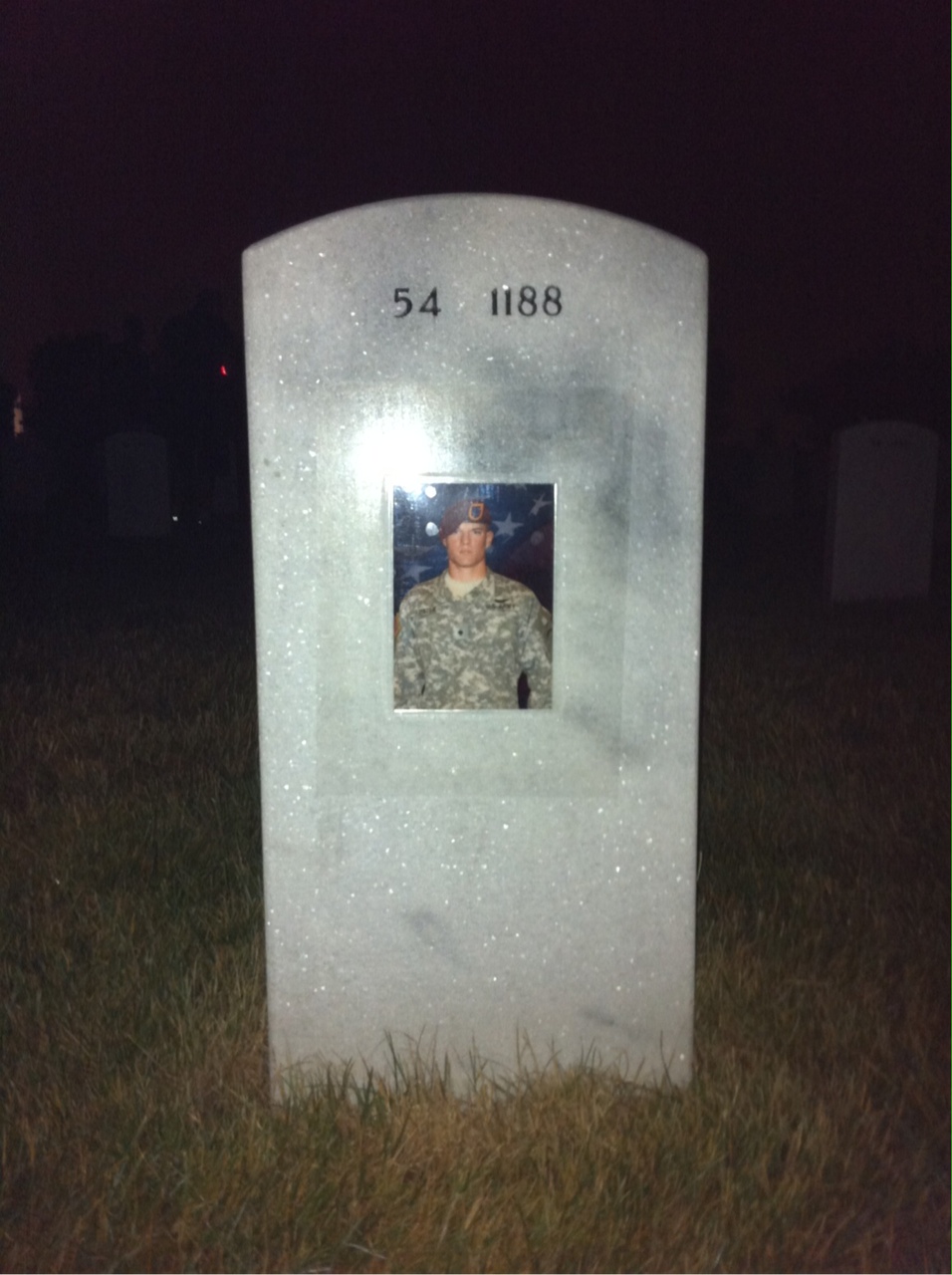Back of headstone — Caleb Hester