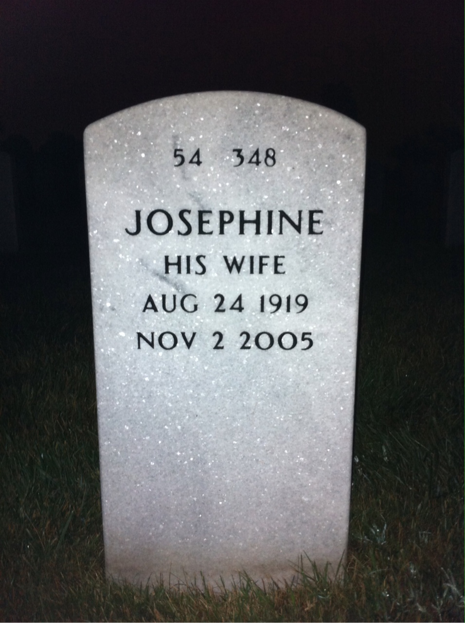 Back of headstone — Ralph Valentino