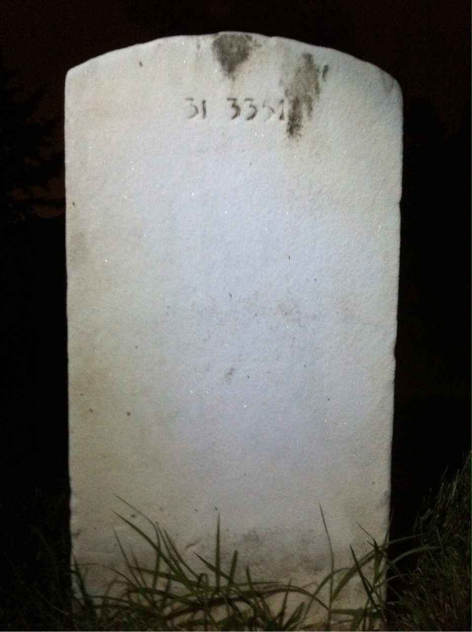 Back of headstone — Harry Anderson