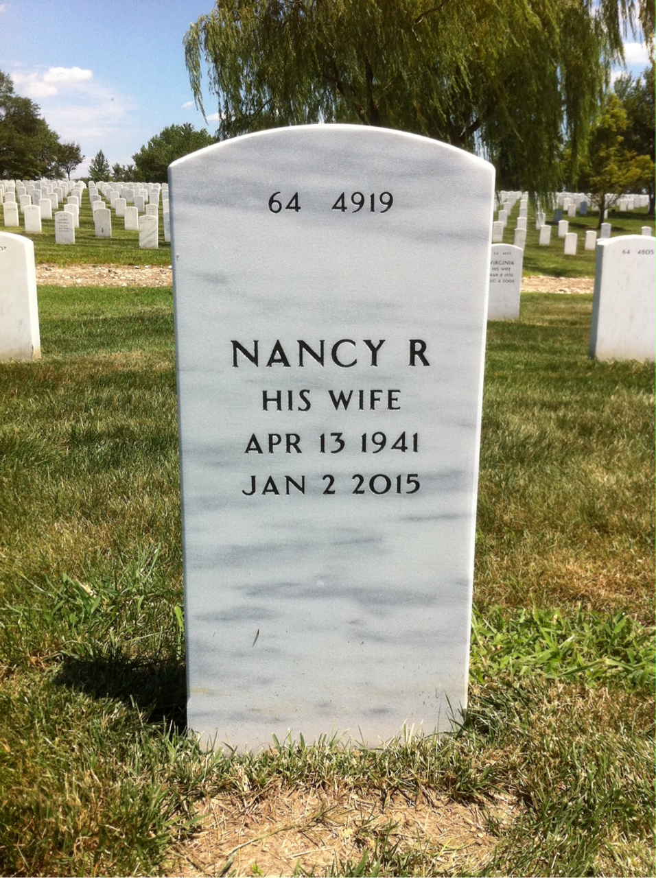 Back of headstone — Joseph Vizi