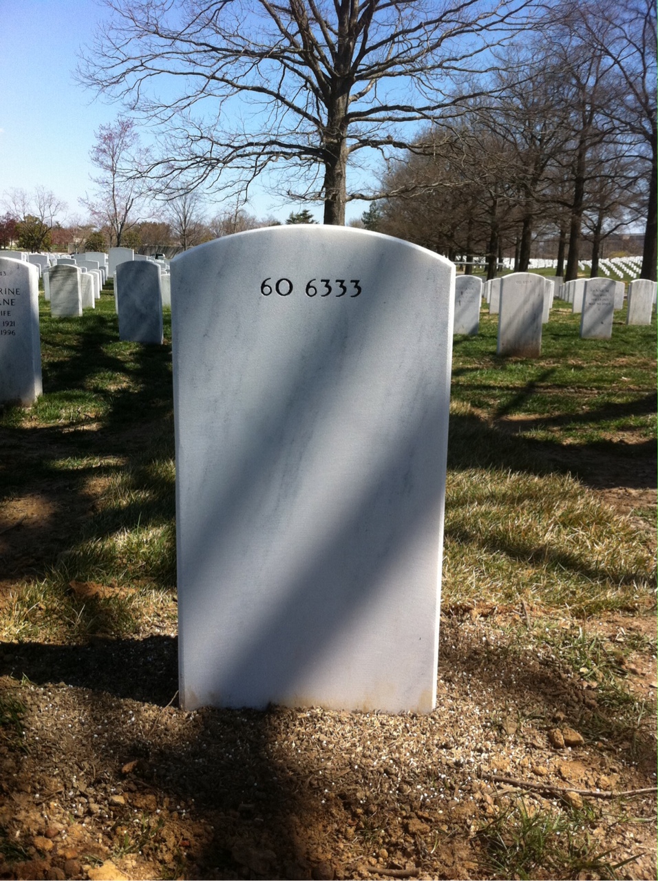 Back of headstone — Richard T Hauben