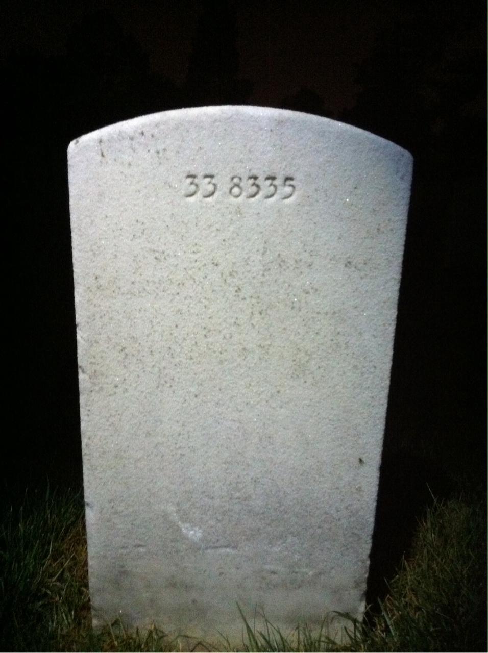 Back of headstone — Andrew Bogle
