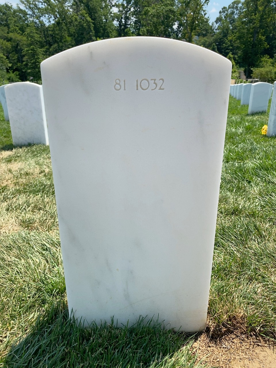 Back of headstone — Kenneth Moore