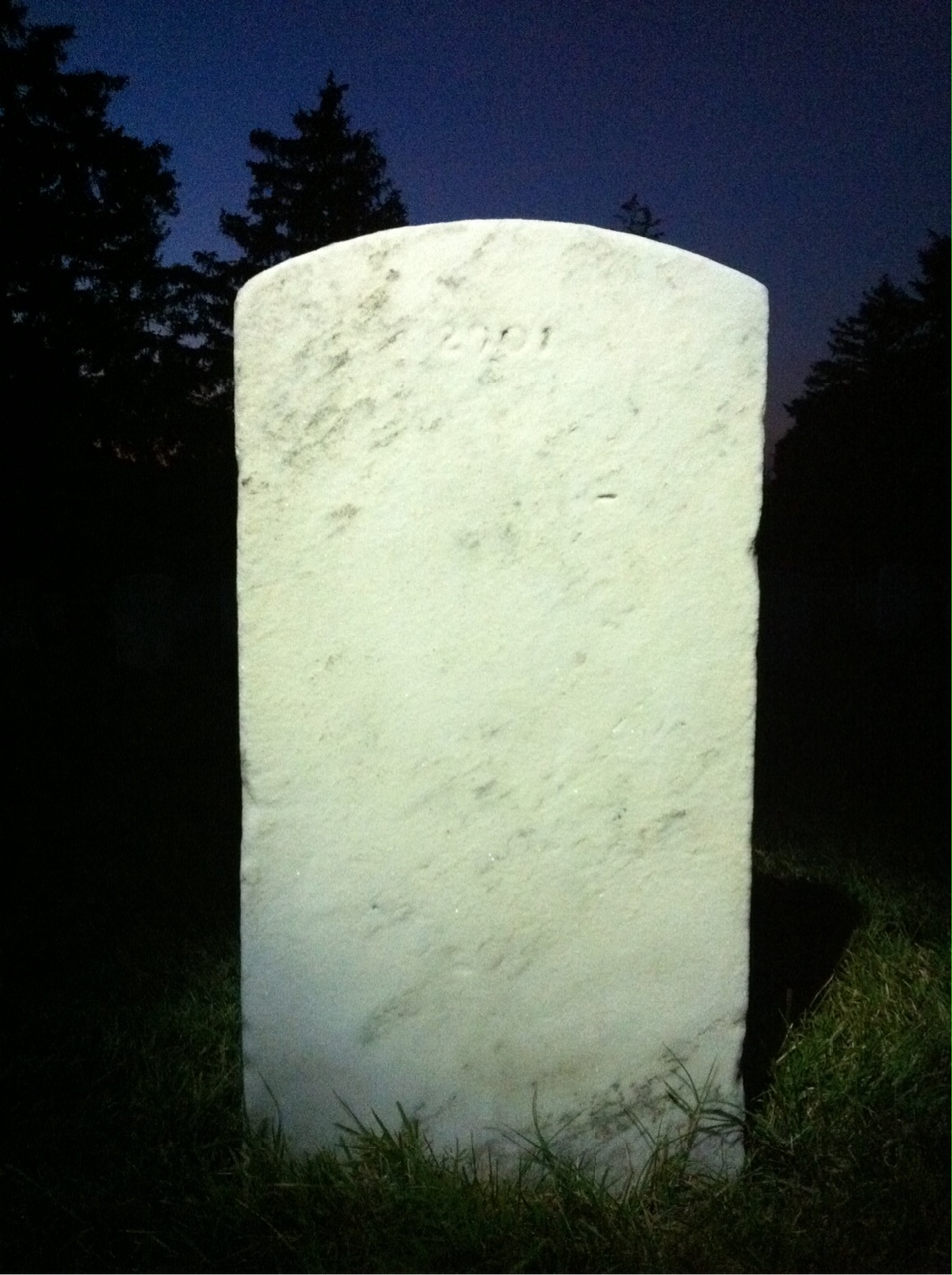Back of headstone — Neill Aiken
