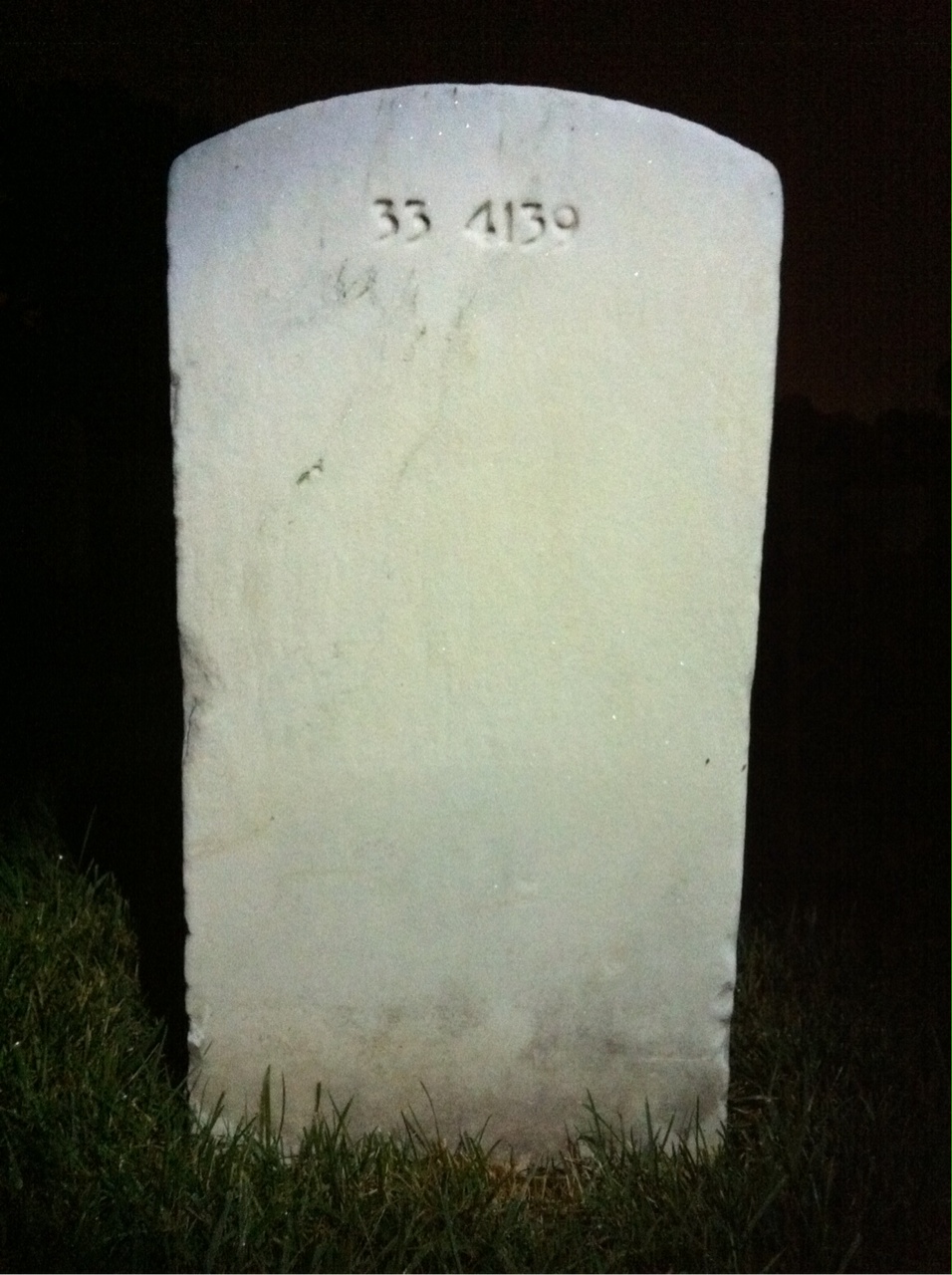 Back of headstone — Sprague Finley