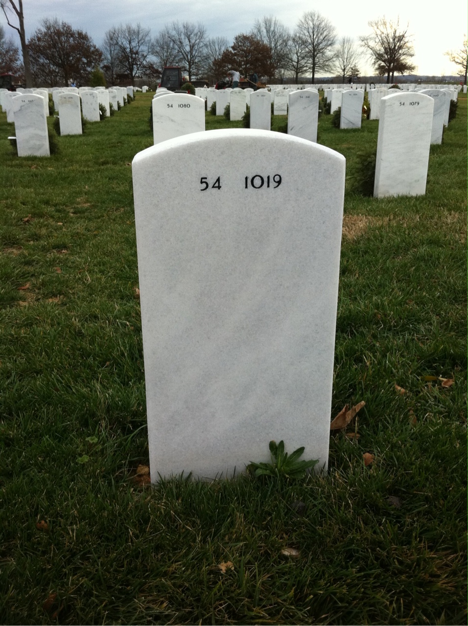 Back of headstone — Paul Costello
