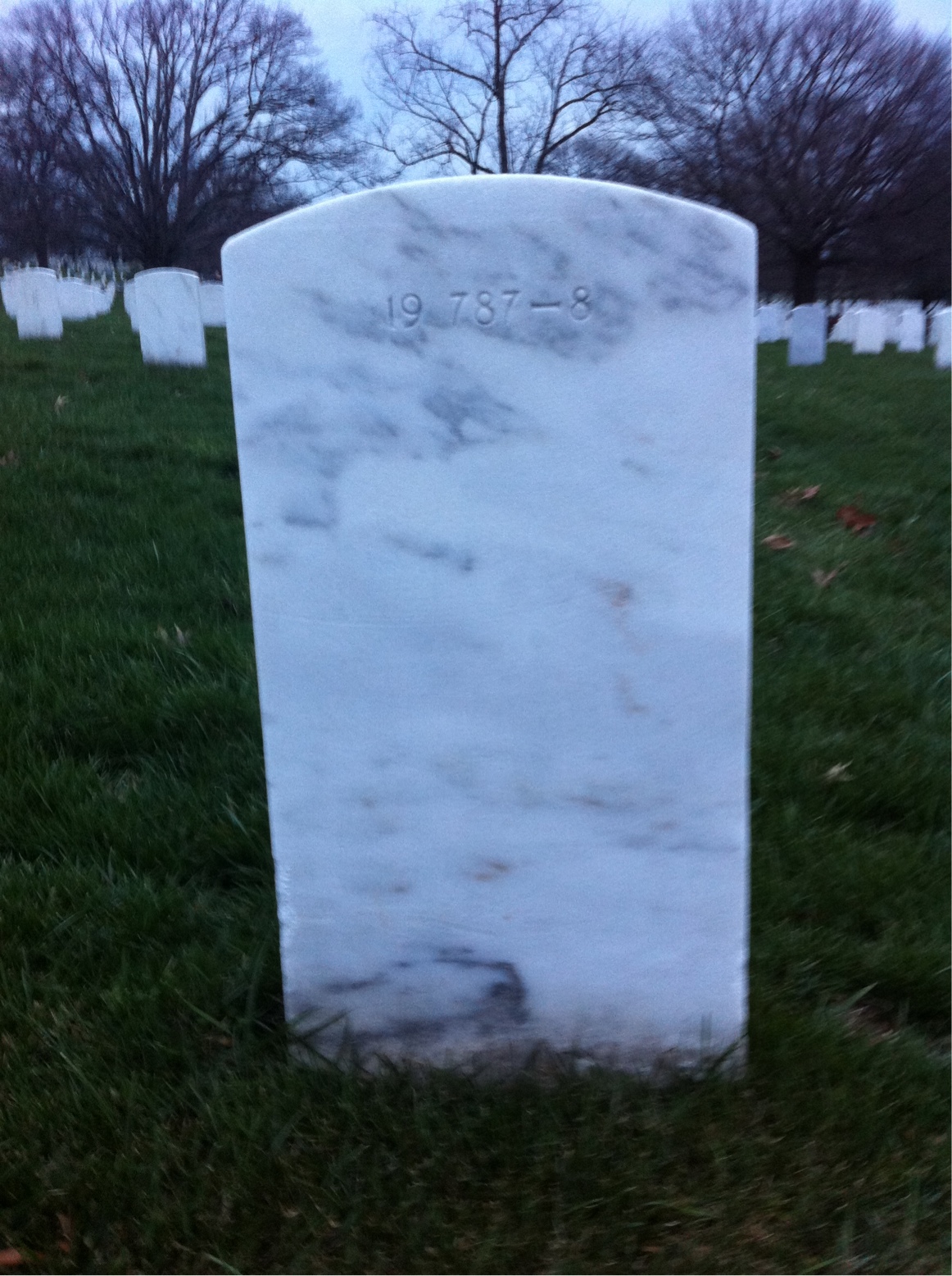 Back of headstone — Wilson Carter