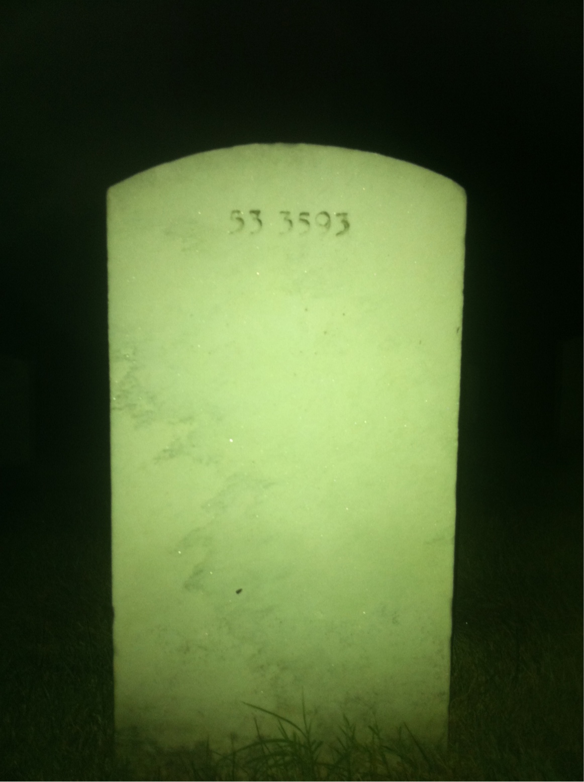 Back of headstone — Deana Moore