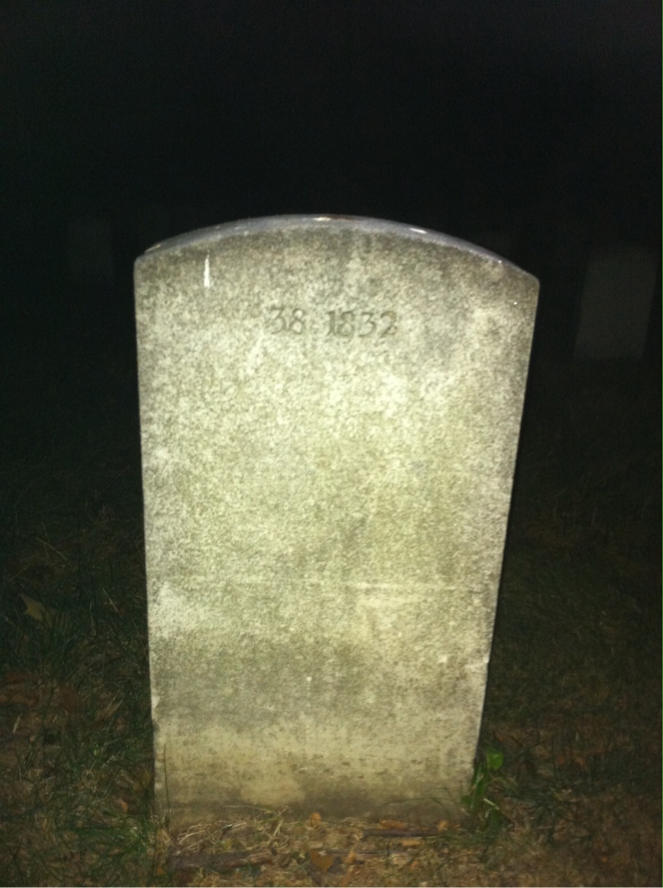 Back of headstone — Charles Moore