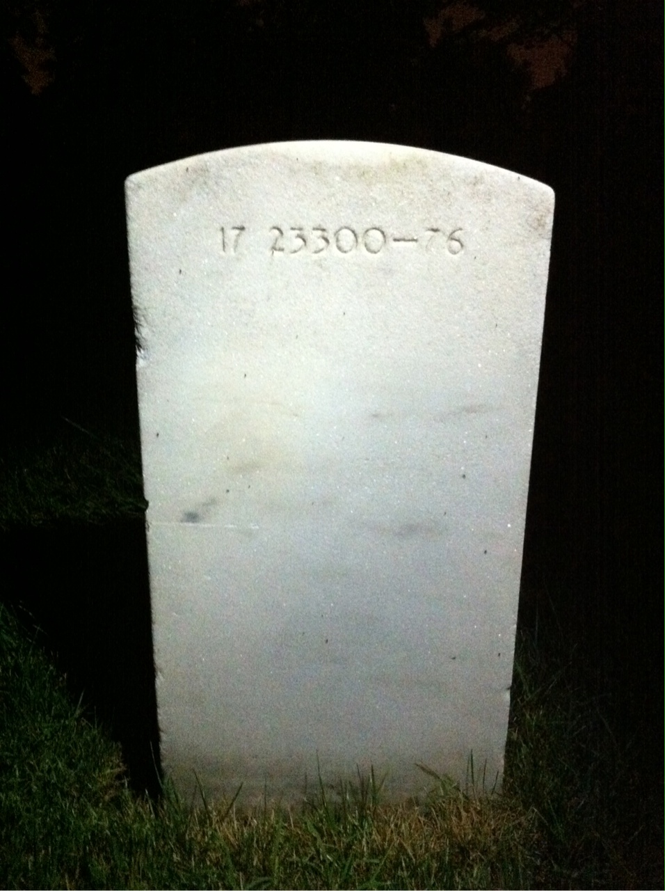Back of headstone — Charles Mcnamee