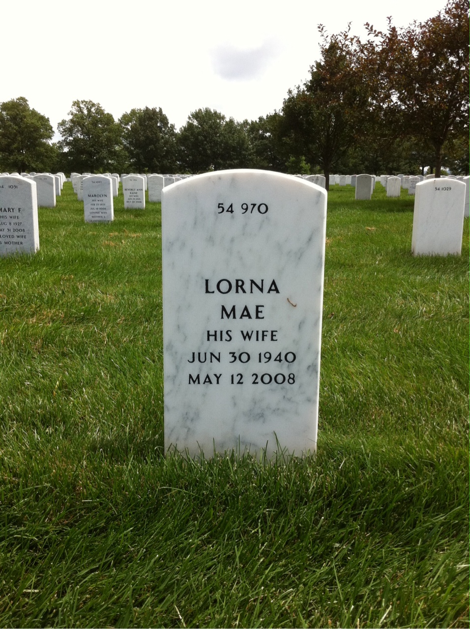 Back of headstone — Vincent Sherman