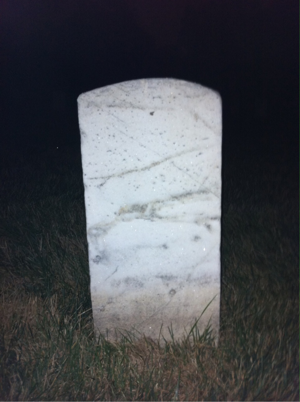 Back of headstone — Bell Abrams
