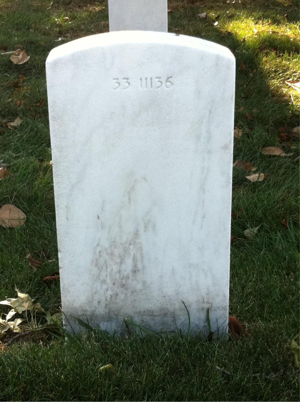 Back of headstone — Harlan Mcinturff