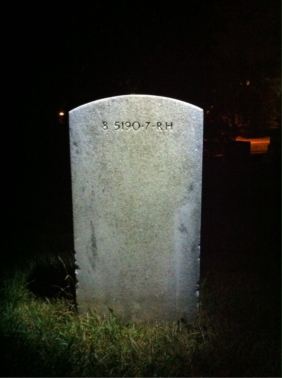 Back of headstone — Clinton Allen