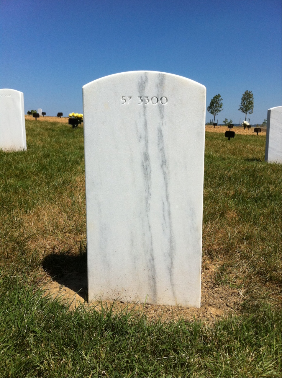 Back of headstone — William Aldred