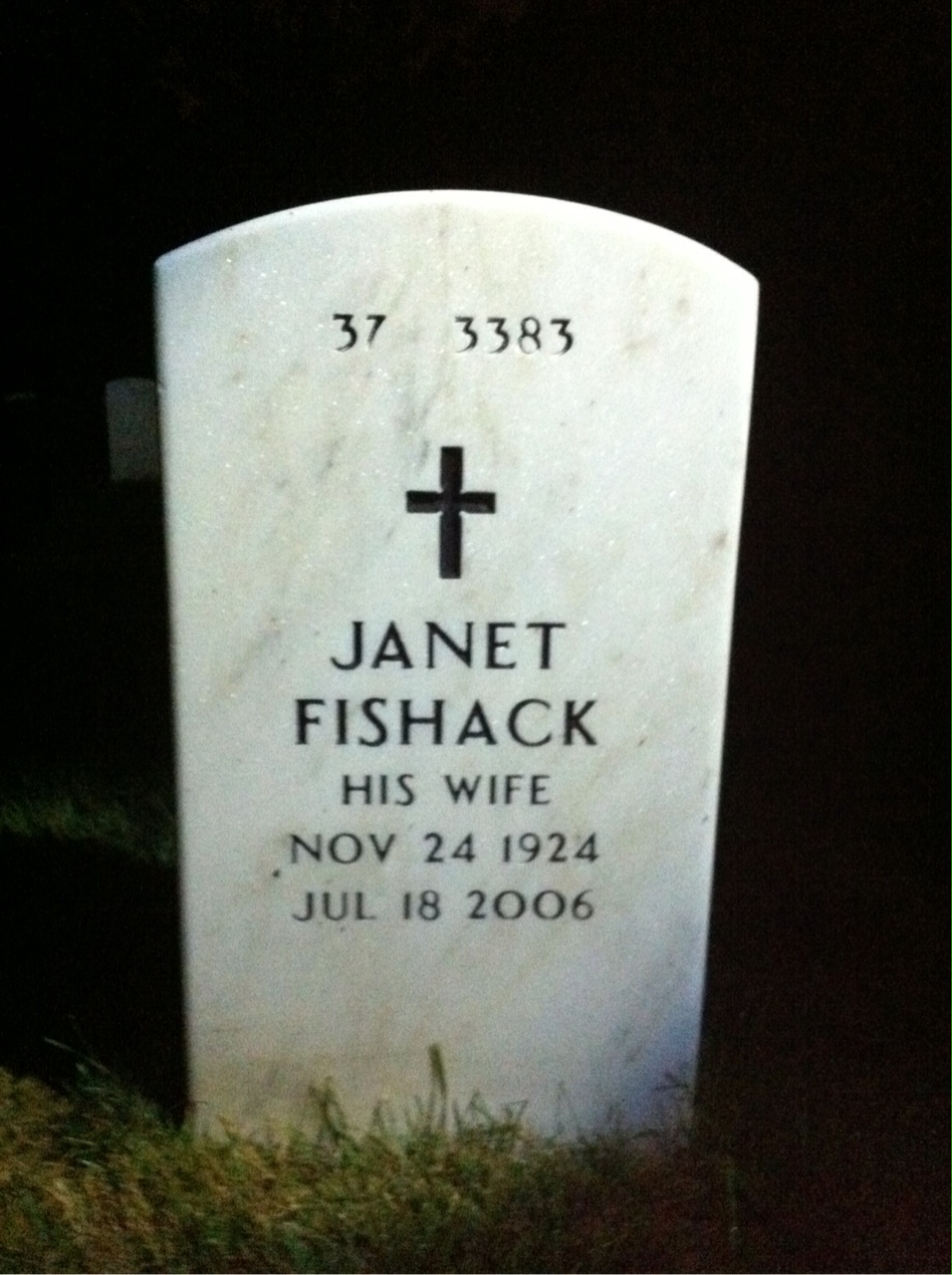 Back of headstone — Charles Davis
