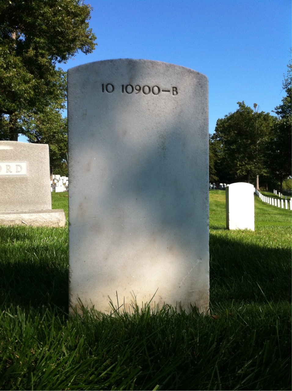 Back of headstone — Linden Ashford