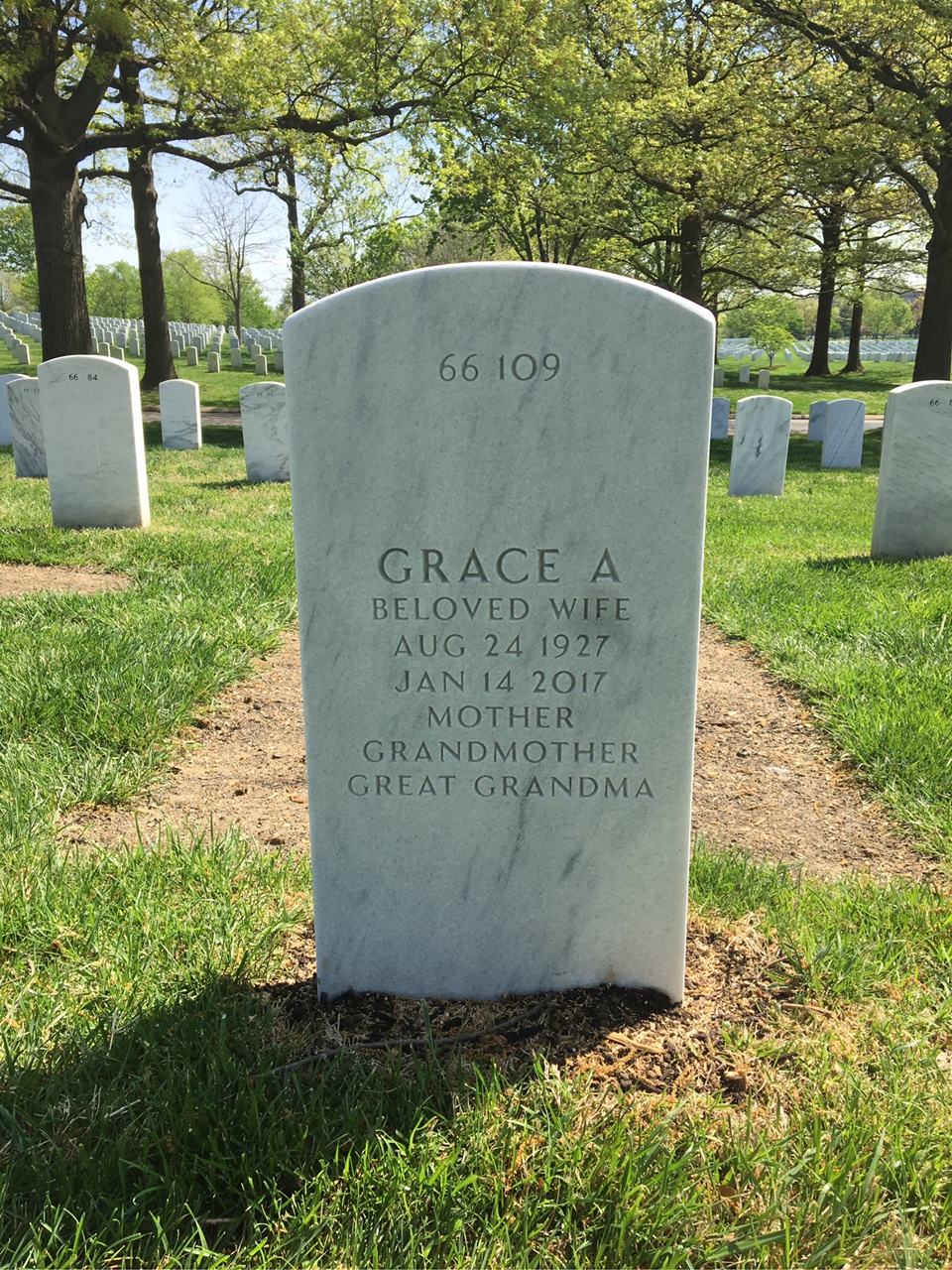 Back of headstone — James Rork
