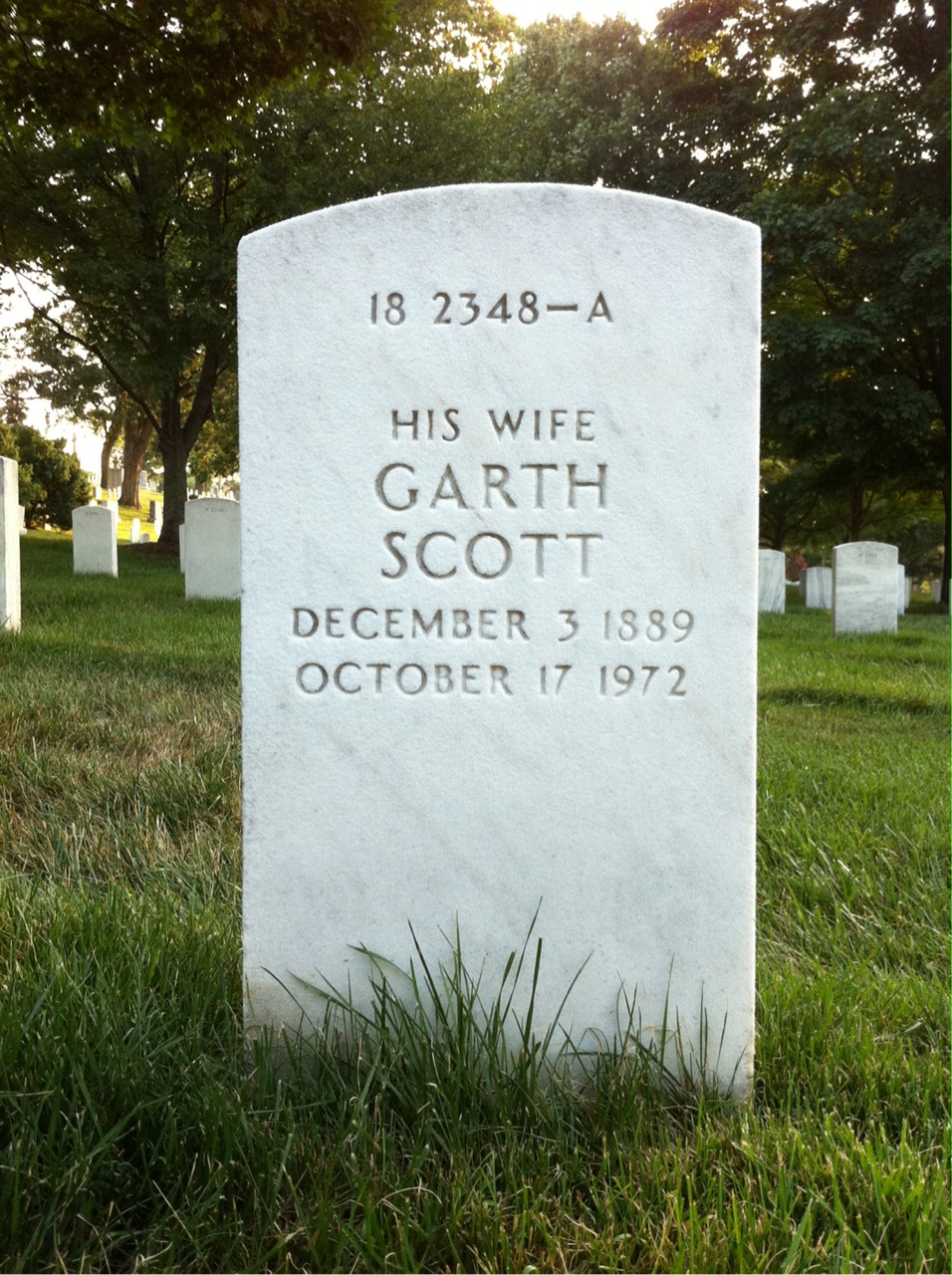 Back of headstone — Charles Armbruster