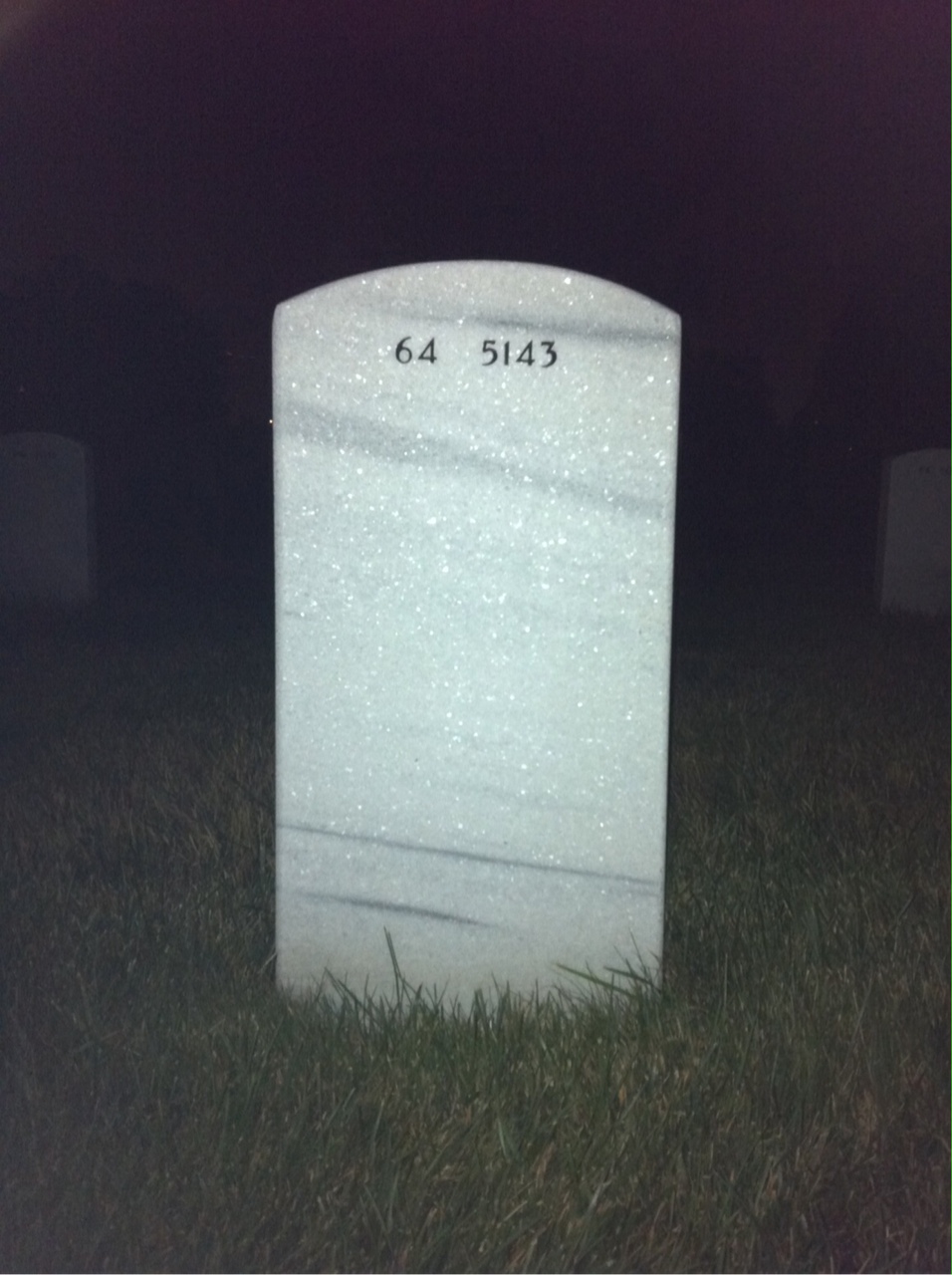 Back of headstone — William Sheridan