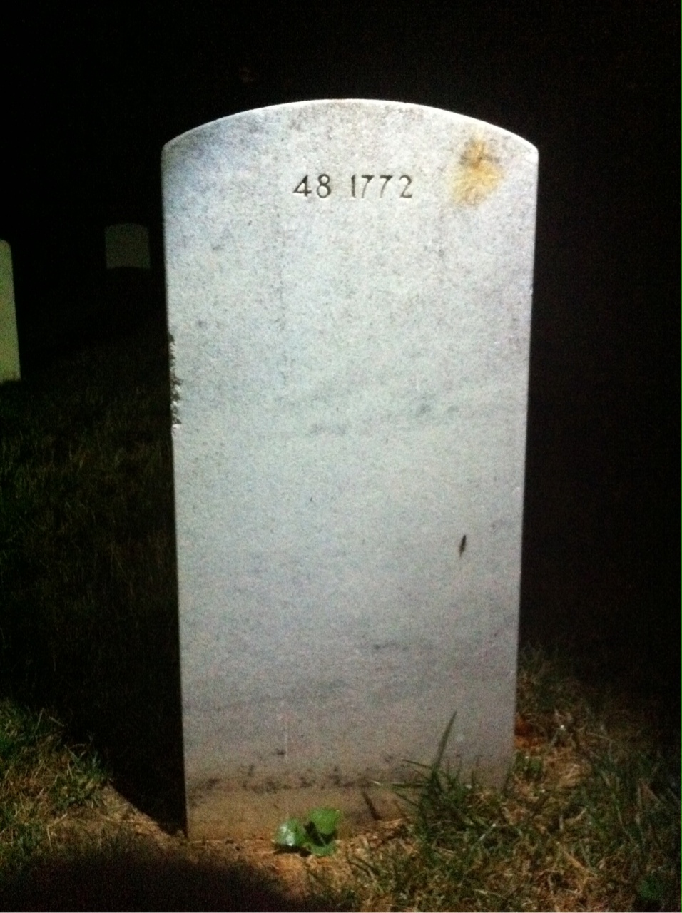 Back of headstone — William Mccaffrey