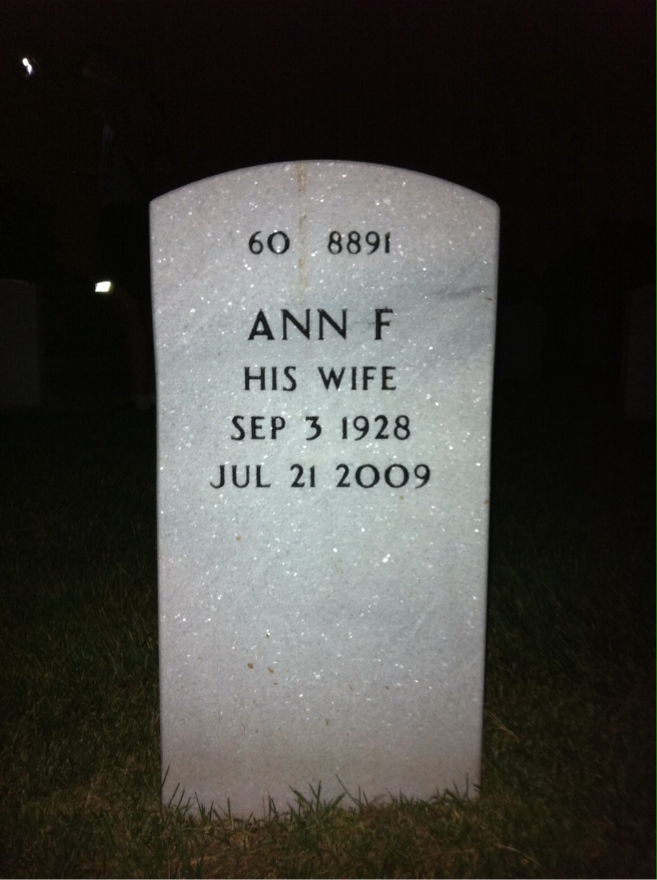 Back of headstone — Harvey Holland