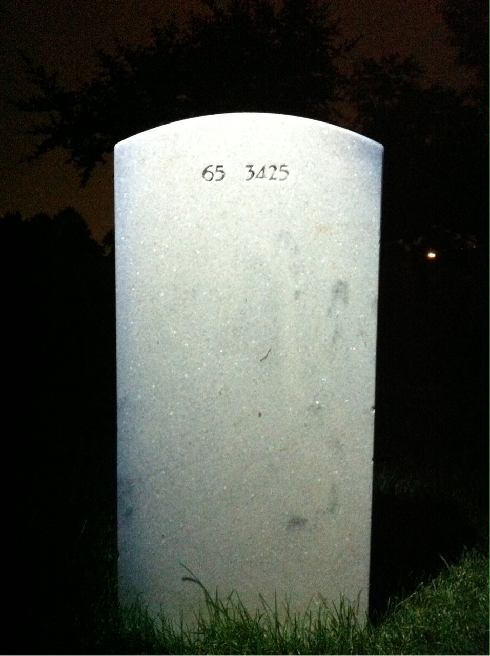 Back of headstone — Thomas Levenworth Trudeau