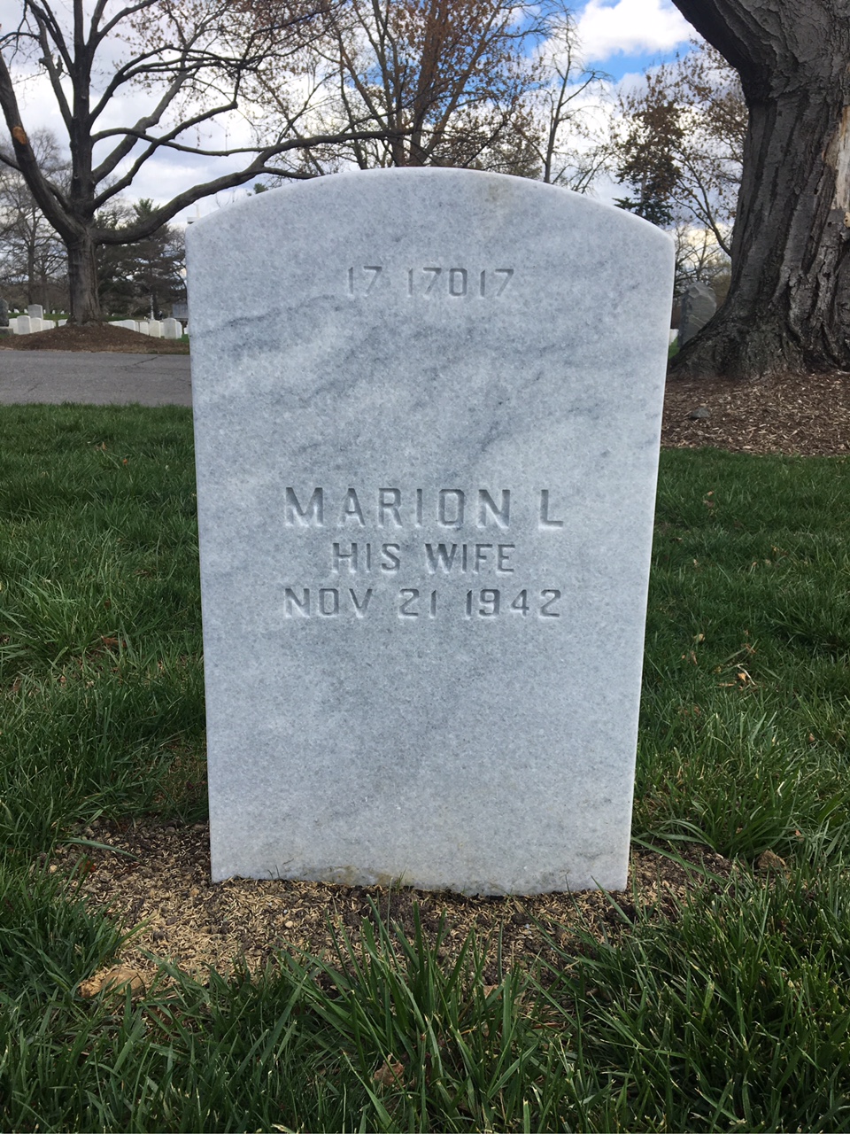 Back of headstone — Albert Middlesworth