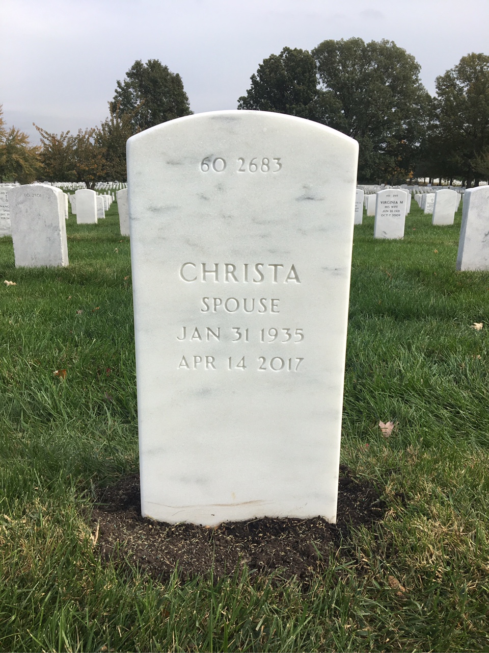 Back of headstone — Keith E Powell