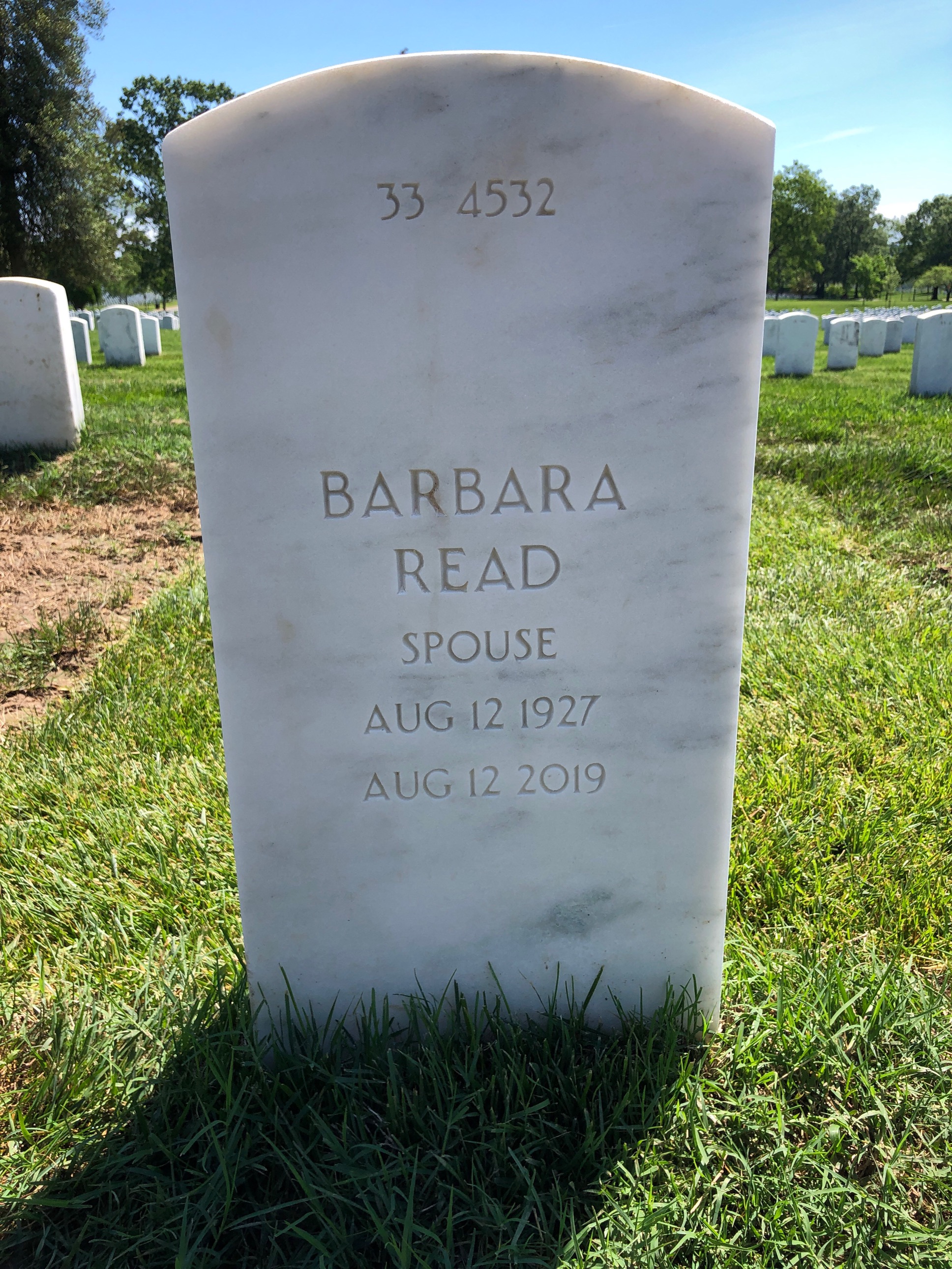 Back of headstone — John Shappell