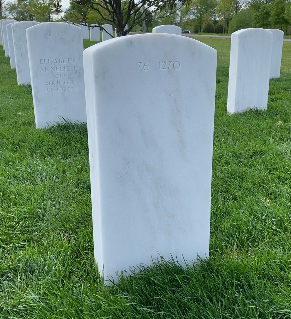 Back of headstone — Peter Uncapher