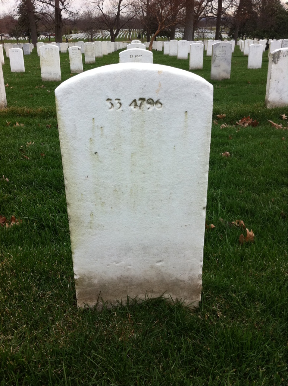 Back of headstone — Edward Agnew